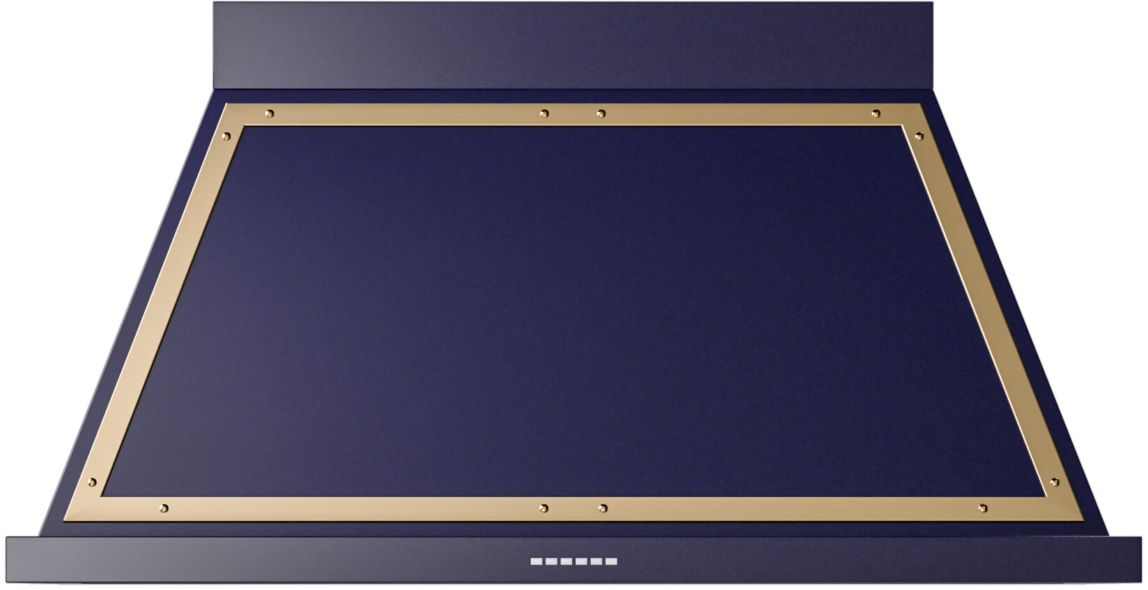 ILVE UANB48MBG Nostalgie II Noblesse 48 inch Range Hood with 600 CFM (Midnight Blue, Brass)