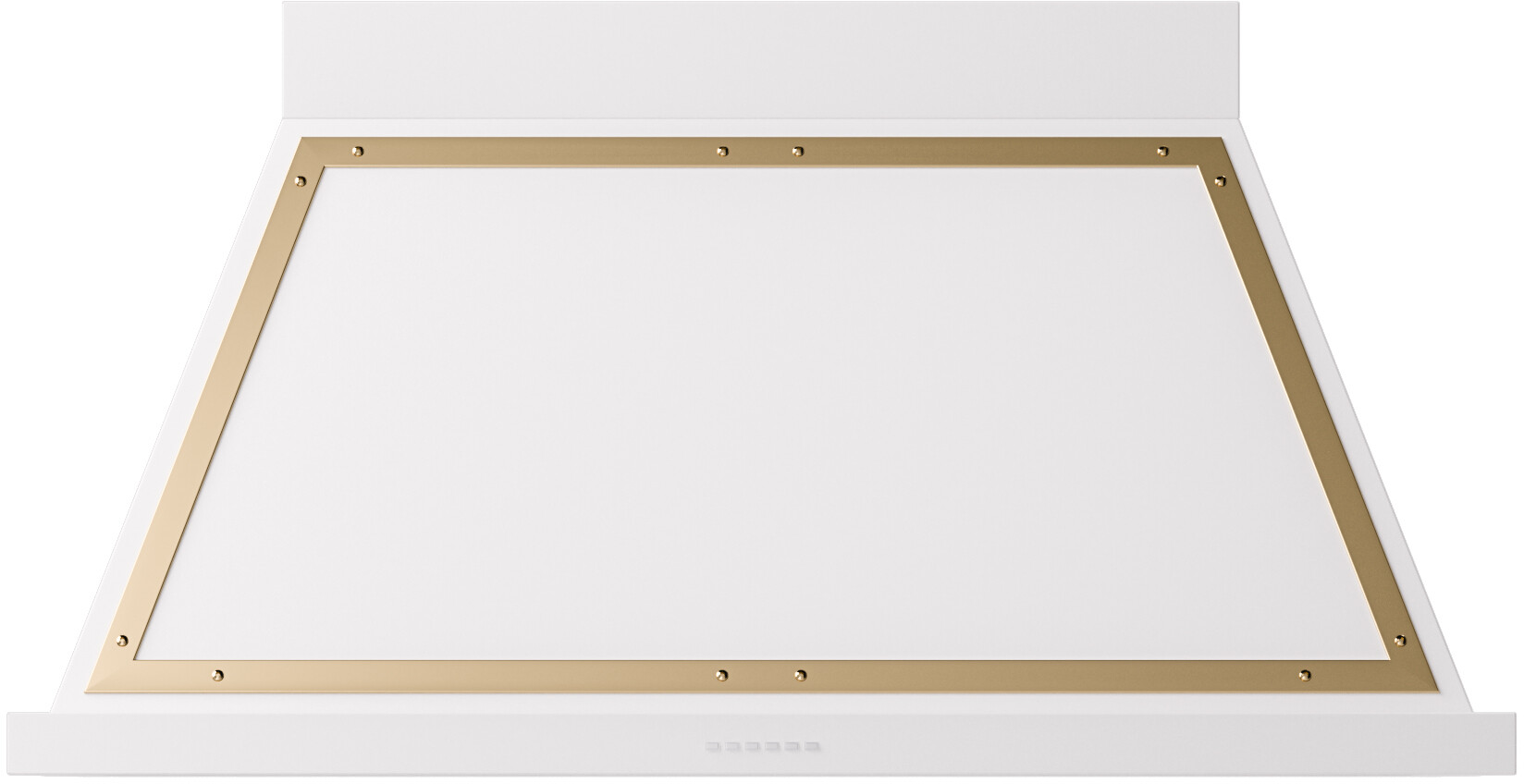 ILVE UANB48WHG Nostalgie II Noblesse 48 inch Range Hood with 600 CFM (White, Brass)