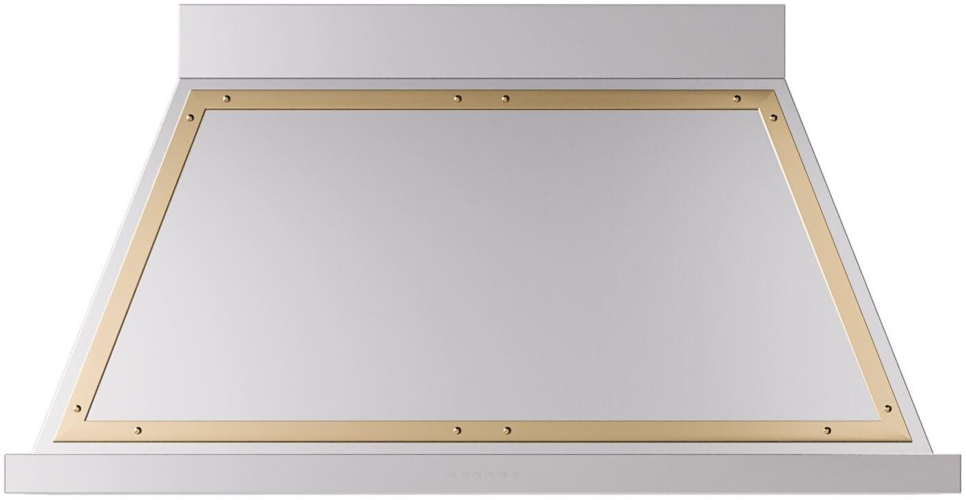 ILVE UANB48SSG Nostalgie II Noblesse 48 inch Range Hood with 600 CFM (Stainless Steel, Brass)