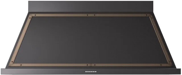 ILVE UANB60BKB Nostalgie II Noblesse 60 inch Range Hood with 600 CFM (Glossy Black, Burnished)