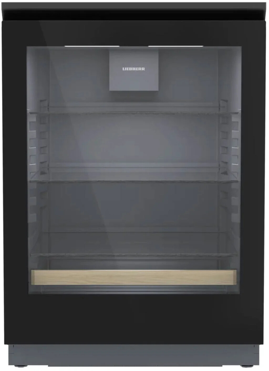 Liebherr UBCGB3730 24 inch Undercounter Beverage Center with 4.8 cu. ft. Capacity, SuperCool, Power Cooling, Energy Star, Star-K, in Black Glass