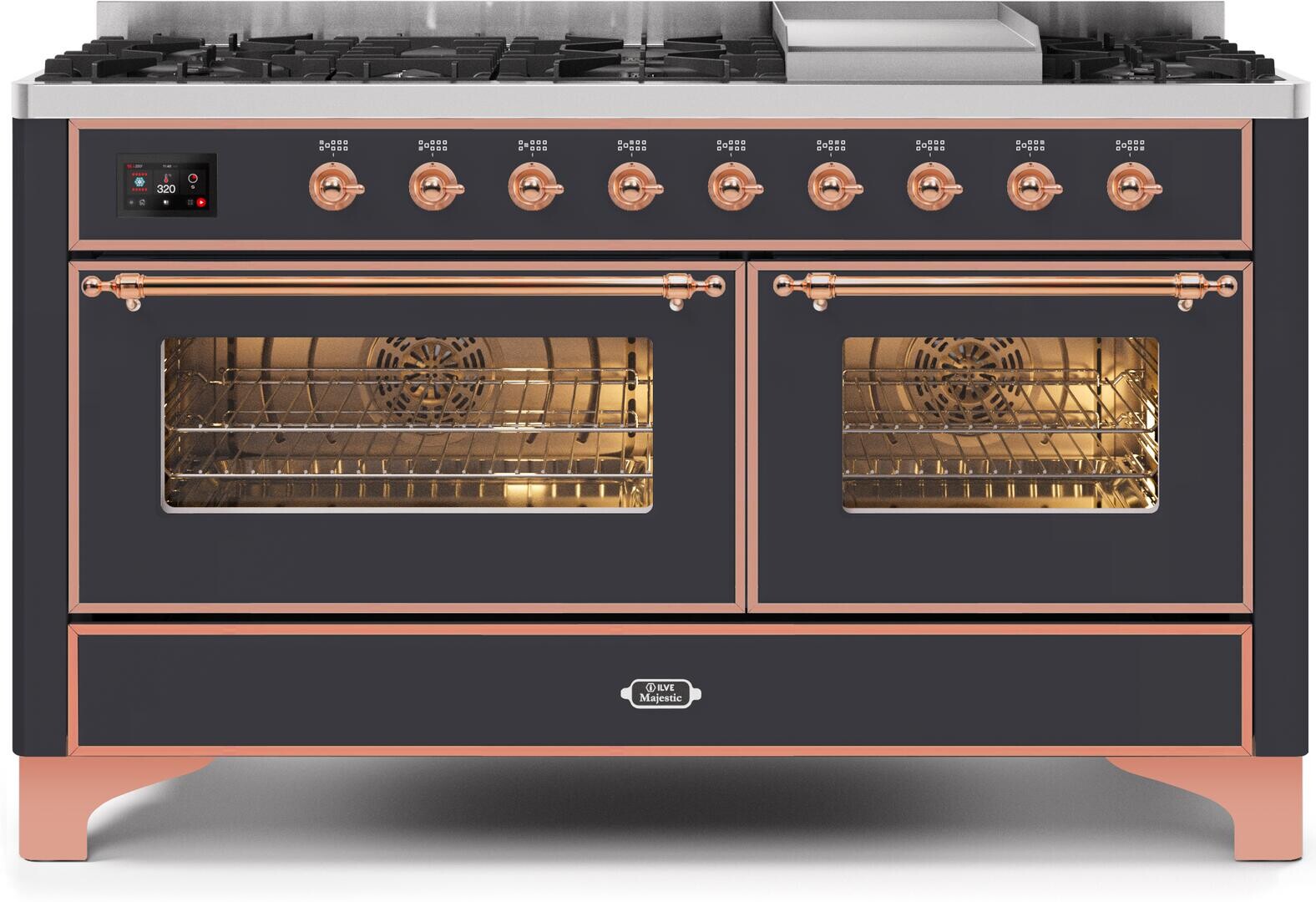 Majestic II 60"" Dual Fuel Natural Gas Range - Ilve UM15FDNS3MGP