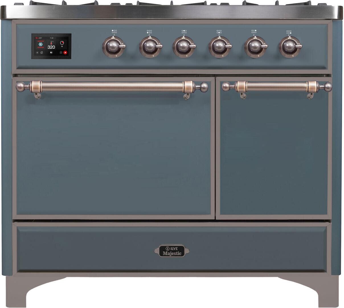 Majestic II 40"" Dual Fuel Natural Gas Range - Ilve UMD10FDQNS3BGBNG