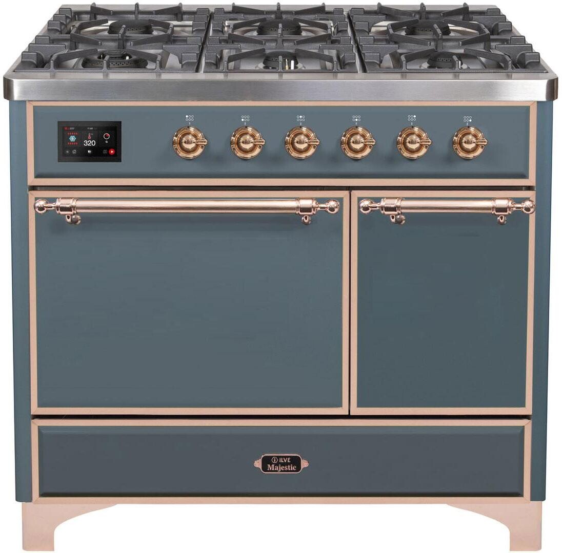 Majestic II 40"" Dual Fuel Natural Gas Range - Ilve UMD10FDQNS3BGPNG