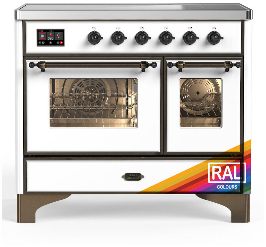 ILVE UMDIB40NR3RAB Majestic III 40 inch Induction Range with 6 Elements, 3.82 cu. ft. Total Oven Capacity (Triple Glass Door, RAL, Burnished)