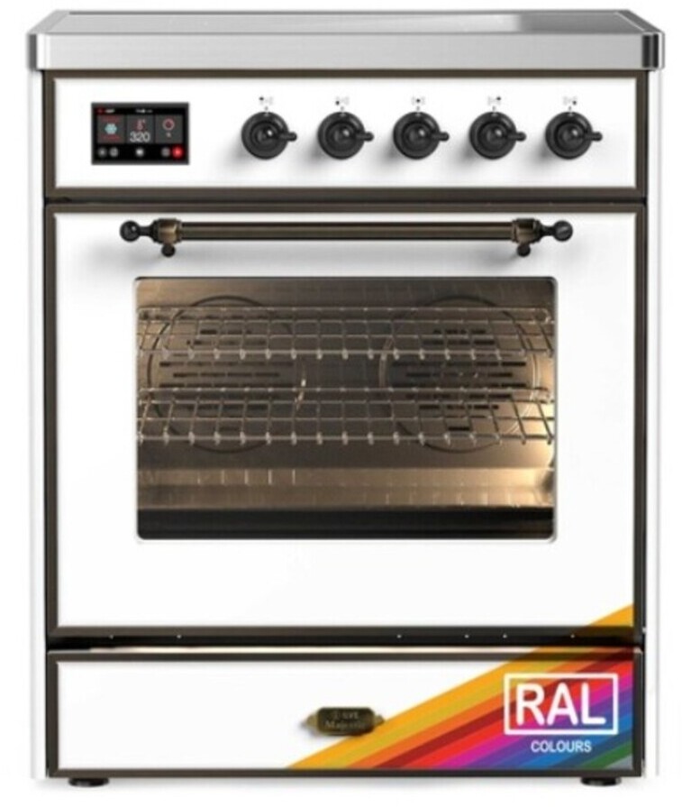 ILVE UMIB30NR3RAB Majestic III 30 inch Induction Range with 4 Elements, 4 cu. ft. Oven Capacity (Triple Glass Door, RAL, Burnished)