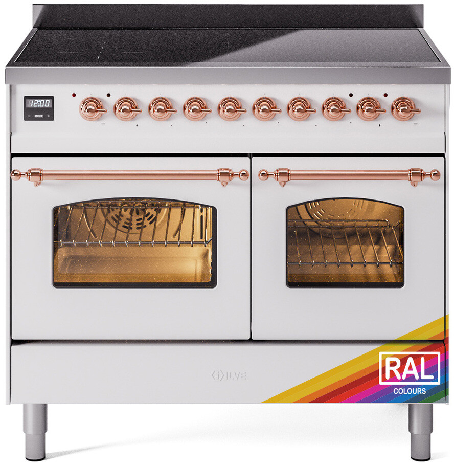 ILVE UPDI406NMPRAP Nostalgie II 40 inch Induction Range with 6 Elements, 4.3 cu. ft. Total Dual Oven Capacity (Triple Glass Door, RAL, Copper)