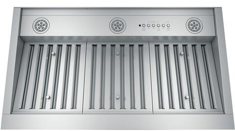 Ge Appliances UVC9360SLSS 36" Smart Designer Custom Insert W/ Dimmable LED Lighting for Kitchen - 610-Cfm Blower, Triple LED Dimmable Lighting,