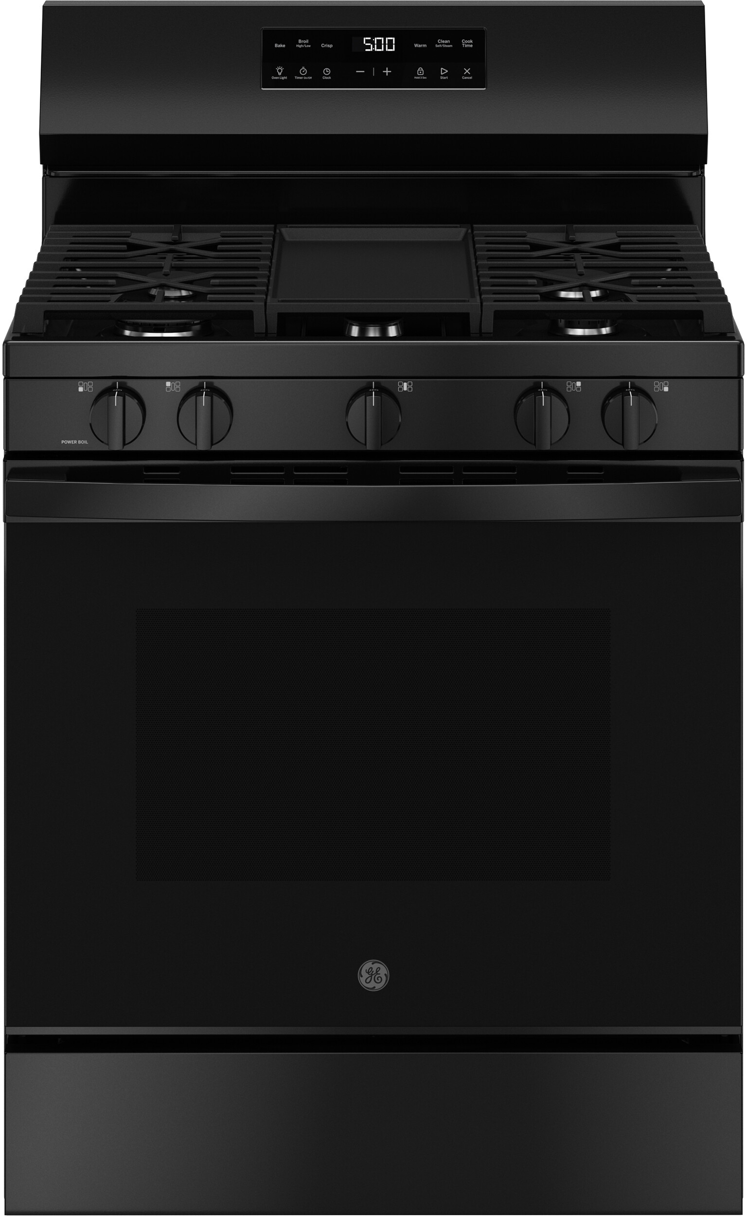 GE - 5.3 Cu. Ft. Freestanding Gas Range with Self-Clean and Steam Cleaning Option and Crisp Mode