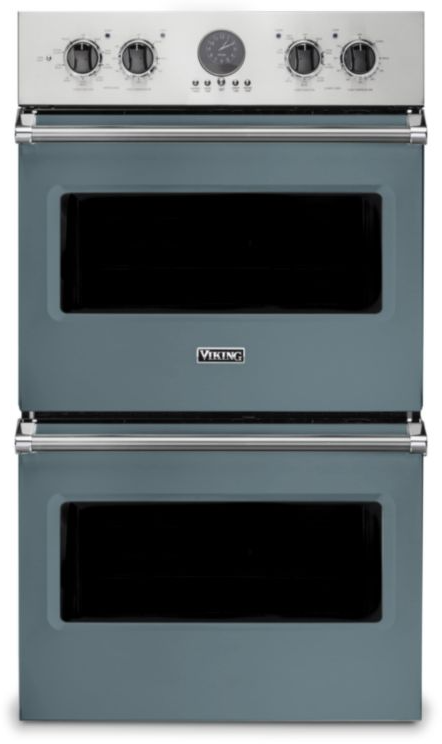 Viking VDOE530NS 5 Series 30 inch Electric Double Thermal Convection Oven with 9.4 cu. ft. Total Capacity (November Sky)
