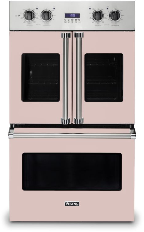 Viking VDOF7301BH 7 Series 30 inch French-Door Double Electric Thermal Convection Oven with 9.4 cu. ft. Total Capacity (Blush)
