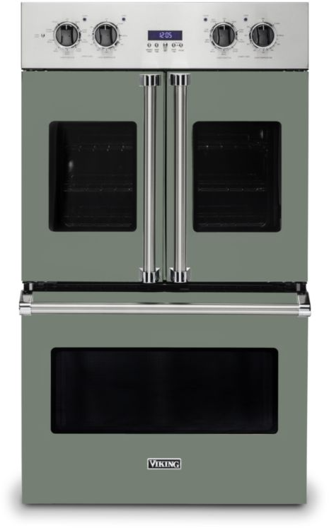 Viking VDOF7301EU 7 Series 30 inch French-Door Double Electric Thermal Convection Oven with 9.4 cu. ft. Total Capacity (Eucalyptus)