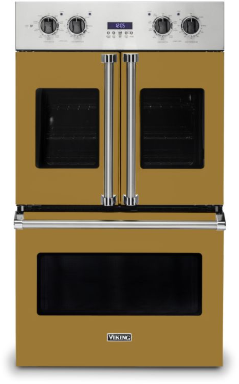 Viking VDOF7301GH 7 Series 30 inch French-Door Double Electric Thermal Convection Oven with 9.4 cu. ft. Total Capacity (Golden Hour)