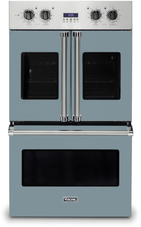 Viking VDOF7301NS 7 Series 30 inch French-Door Double Electric Thermal Convection Oven with 9.4 cu. ft. Total Capacity (November Sky)