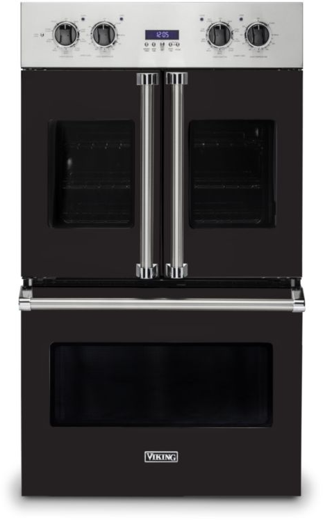 Viking VDOF7301ON 7 Series 30 inch French-Door Double Electric Thermal Convection Oven with 9.4 cu. ft. Total Capacity (Onyx)