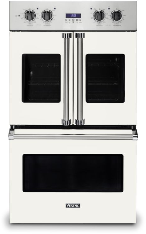 Viking VDOF7301PW 7 Series 30 inch French-Door Double Electric Thermal Convection Oven with 9.4 cu. ft. Total Capacity (Pure White)