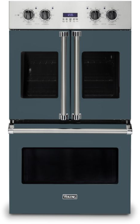 Viking VDOF7301SQ 7 Series 30 inch French-Door Double Electric Thermal Convection Oven with 9.4 cu. ft. Total Capacity (Squall)
