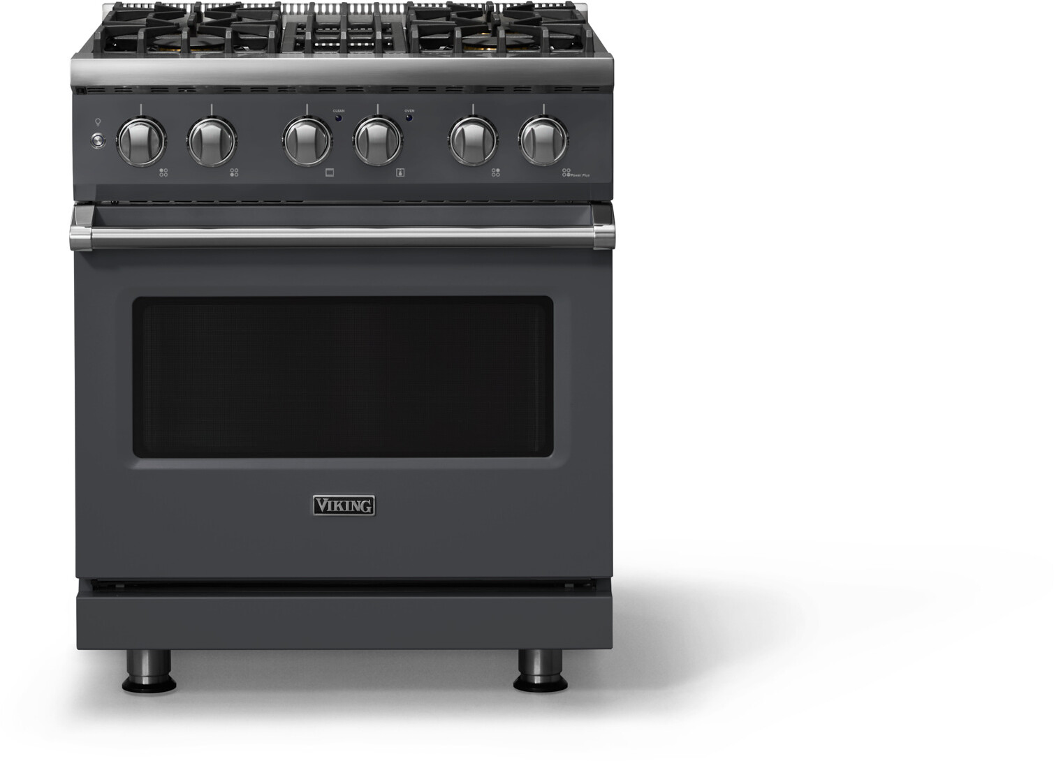 Viking VDR53044BCSLP 5-Series 30 inch Freestanding Dual Fuel Range with 4 Burners, 4.7 cu. ft. Oven Capacity, VSH Pro Sealed Burner System and Self-Cleaning (Cast Black, Polished Chrome, Liquid Propane)