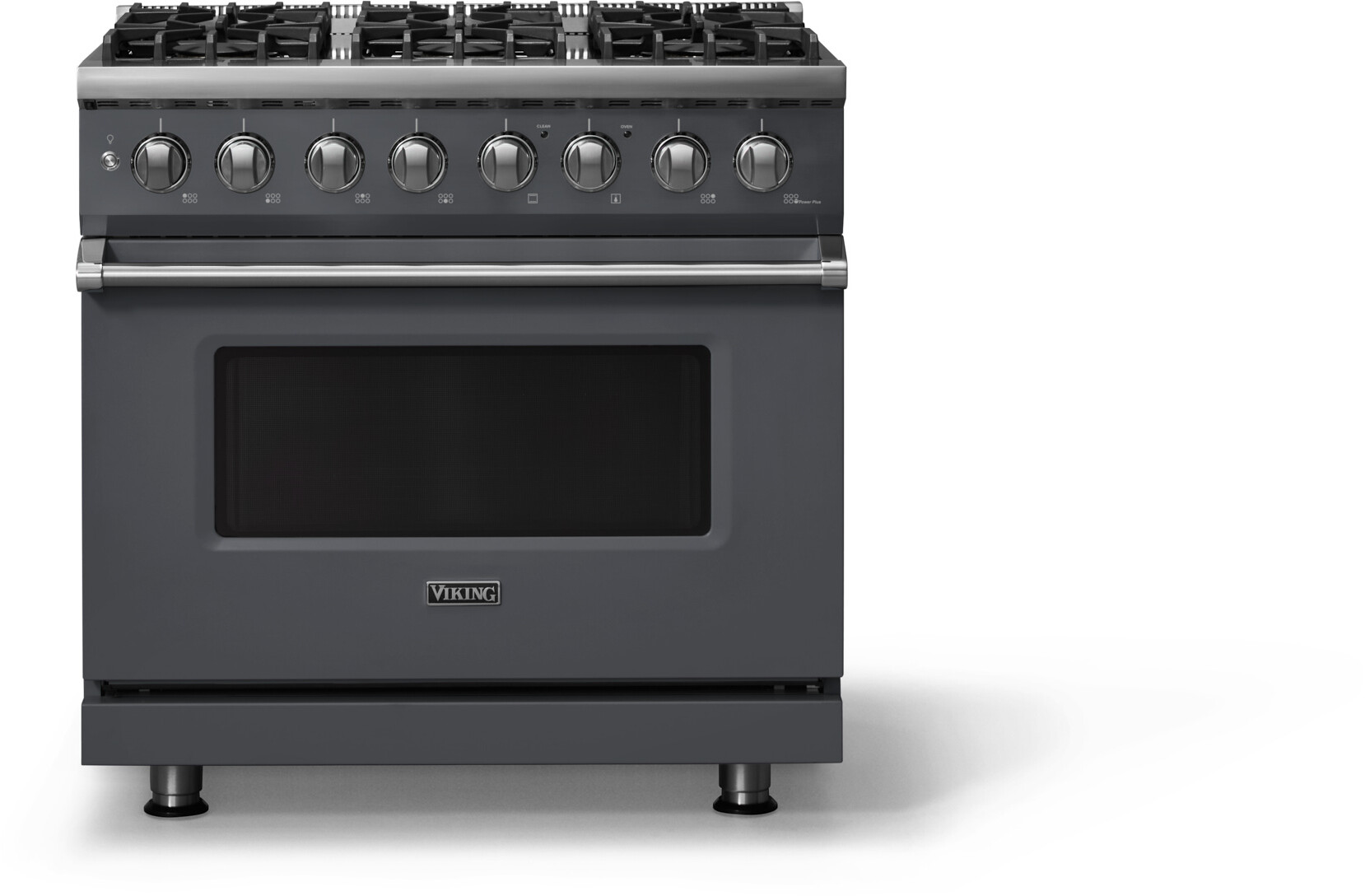 Viking VDR53646BCSLP 5-Series 36 inch Freestanding Dual Fuel Range with 6 Burners, 5.6 cu. ft. Oven Capacity, VSH Pro Sealed Burner System and Self-Cleaning (Cast Black, Polished Chrome, Liquid Propane)