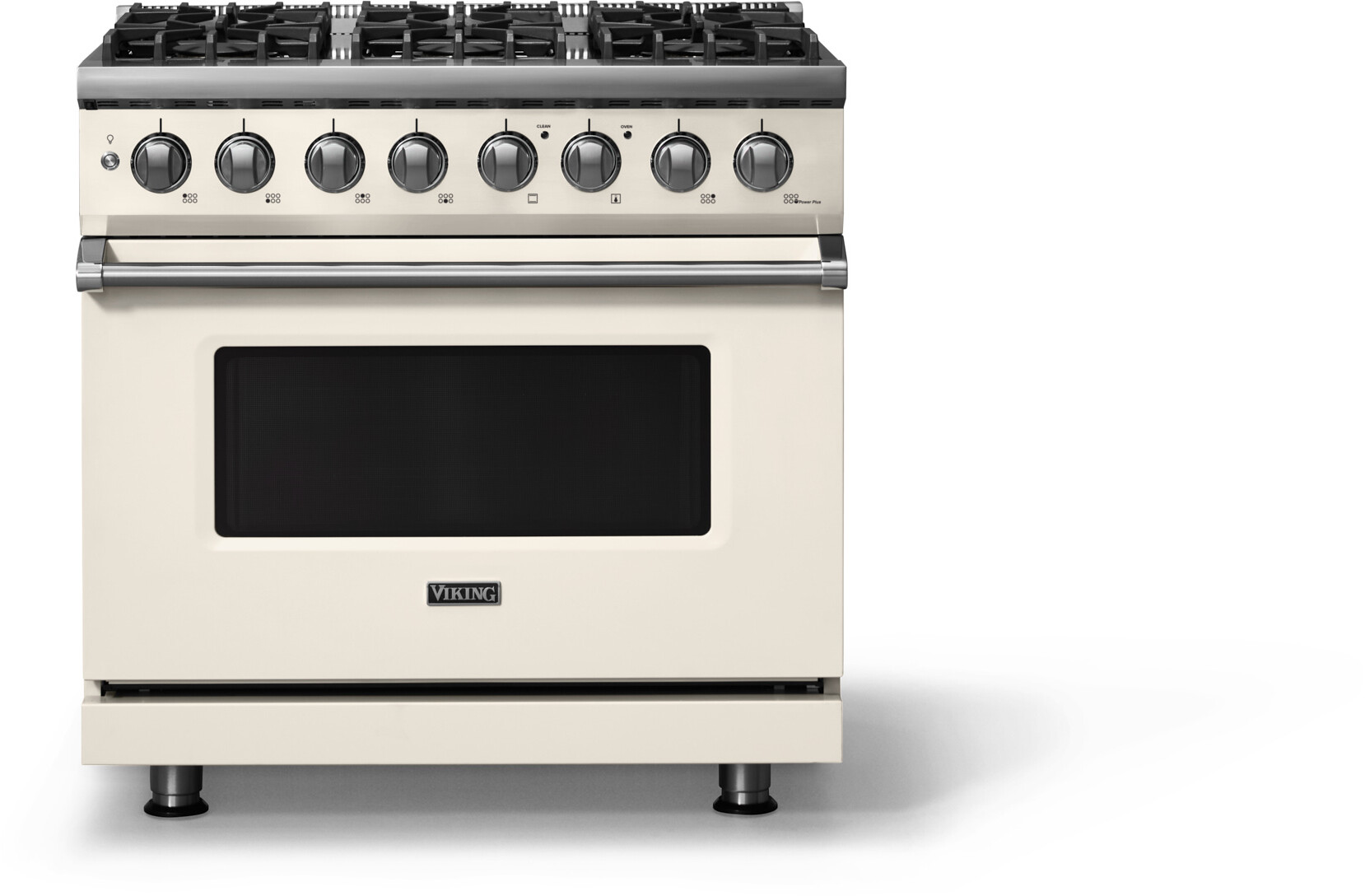 Viking VDR53646BPWLP 5-Series 36 inch Freestanding Dual Fuel Range with 6 Burners, 5.6 cu. ft. Oven Capacity, VSH Pro Sealed Burner System and Self-Cleaning (Pure White, Polished Chrome, Liquid Propane)