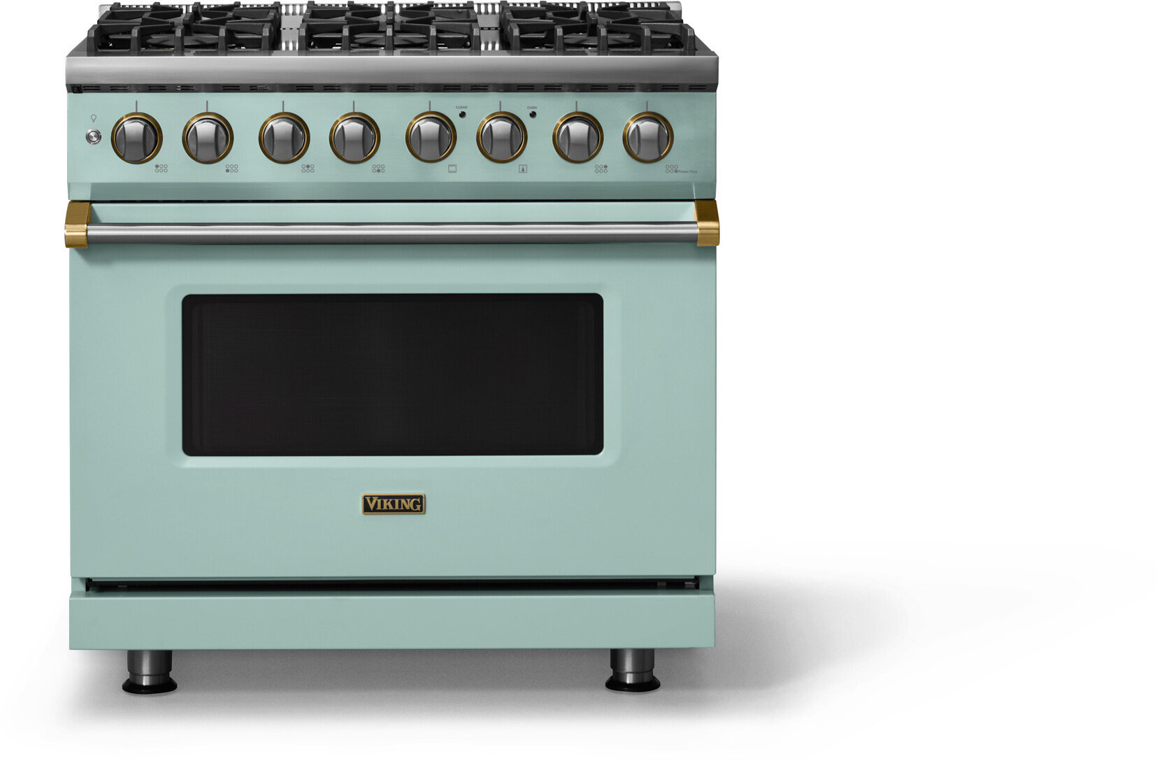Viking VDR53646BSPBBLP 5-Series 36 inch Freestanding Dual Fuel Range with 6 Burners, 5.6 cu. ft. Oven Capacity, VSH Pro Sealed Burner System and Self-Cleaning (Splash, Brushed Brass, Liquid Propane)