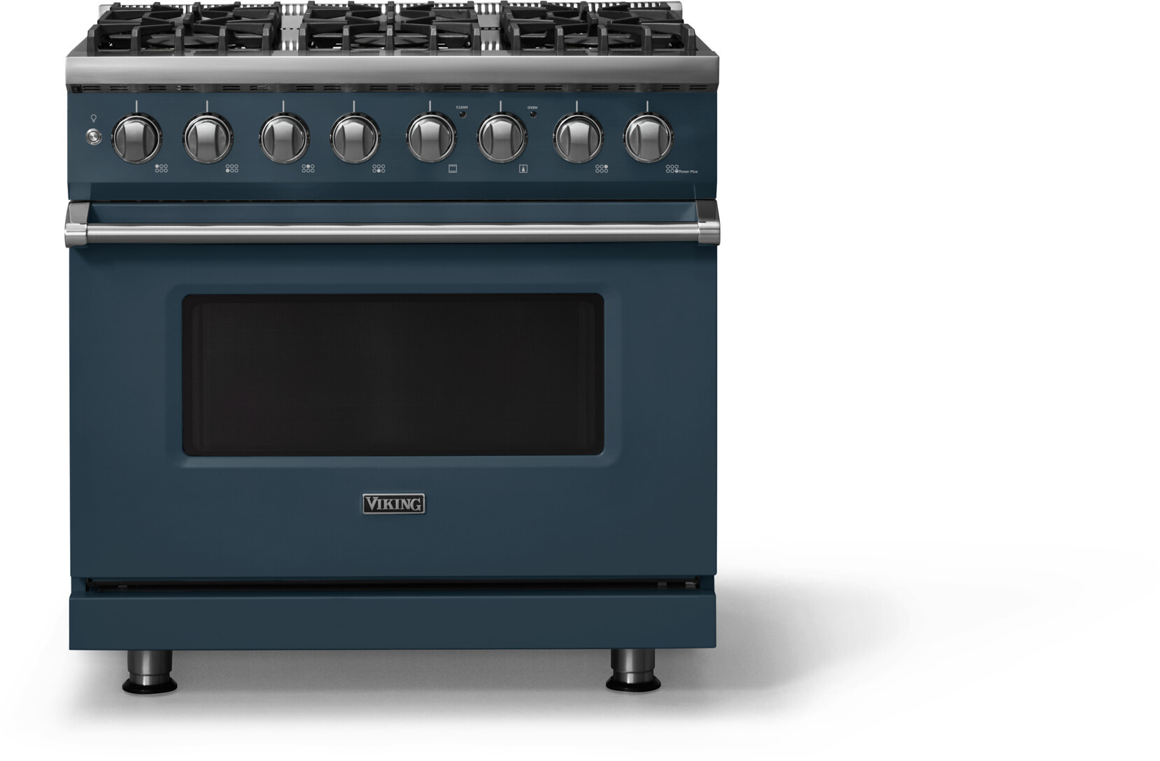 Viking VDR53646BSQLP 5-Series 36 inch Freestanding Dual Fuel Range with 6 Burners, 5.6 cu. ft. Oven Capacity, VSH Pro Sealed Burner System and Self-Cleaning (Squall, Polished Chrome, Liquid Propane)