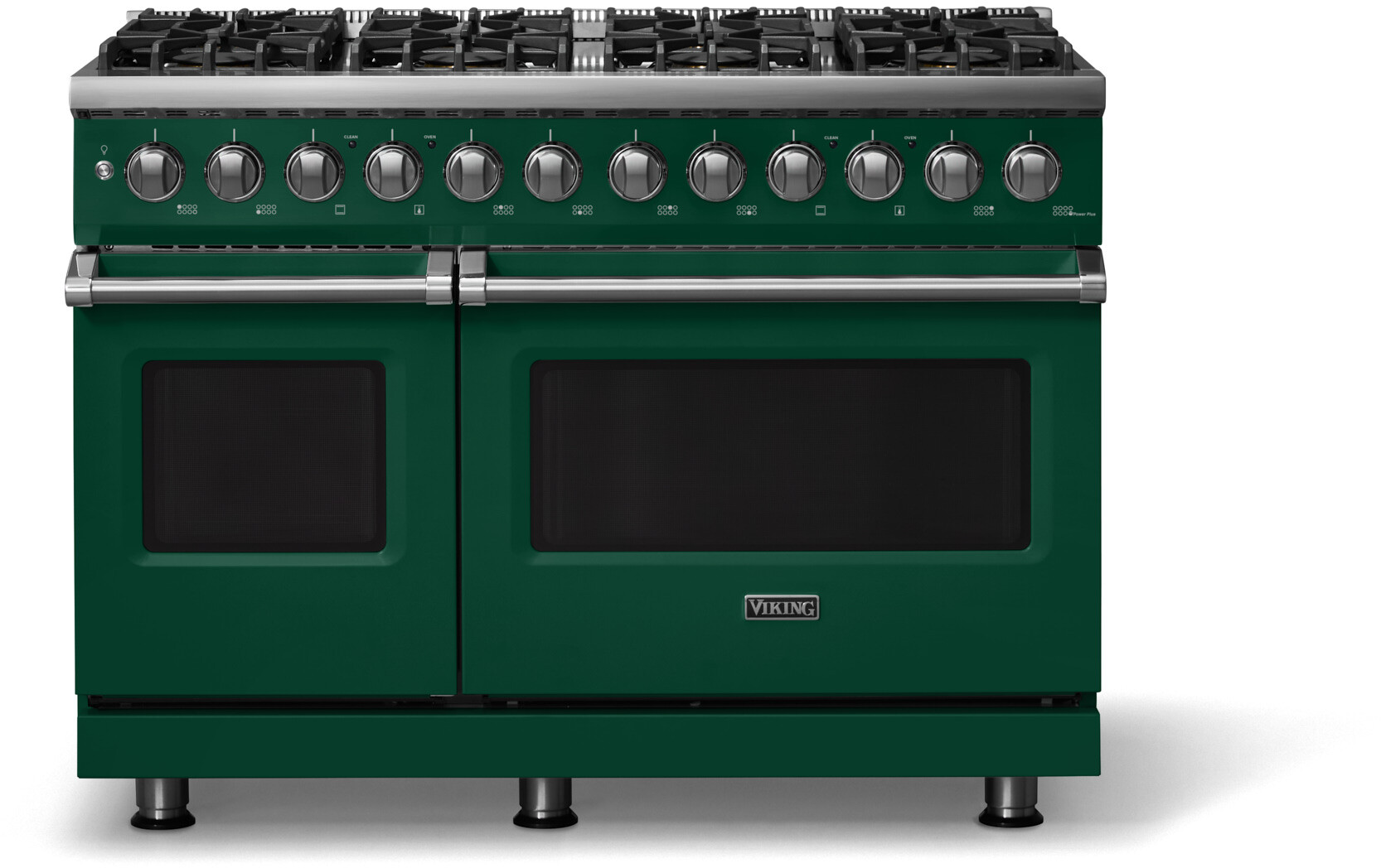 Viking VDR54848BIV 5-Series 48 inch Freestanding Dual Fuel Range with 8 Burners, 7.3 cu. ft. Oven Capacity, VSH Pro Sealed Burner System and Self-Cleaning (Ivy, Polished Chrome, Natural Gas)