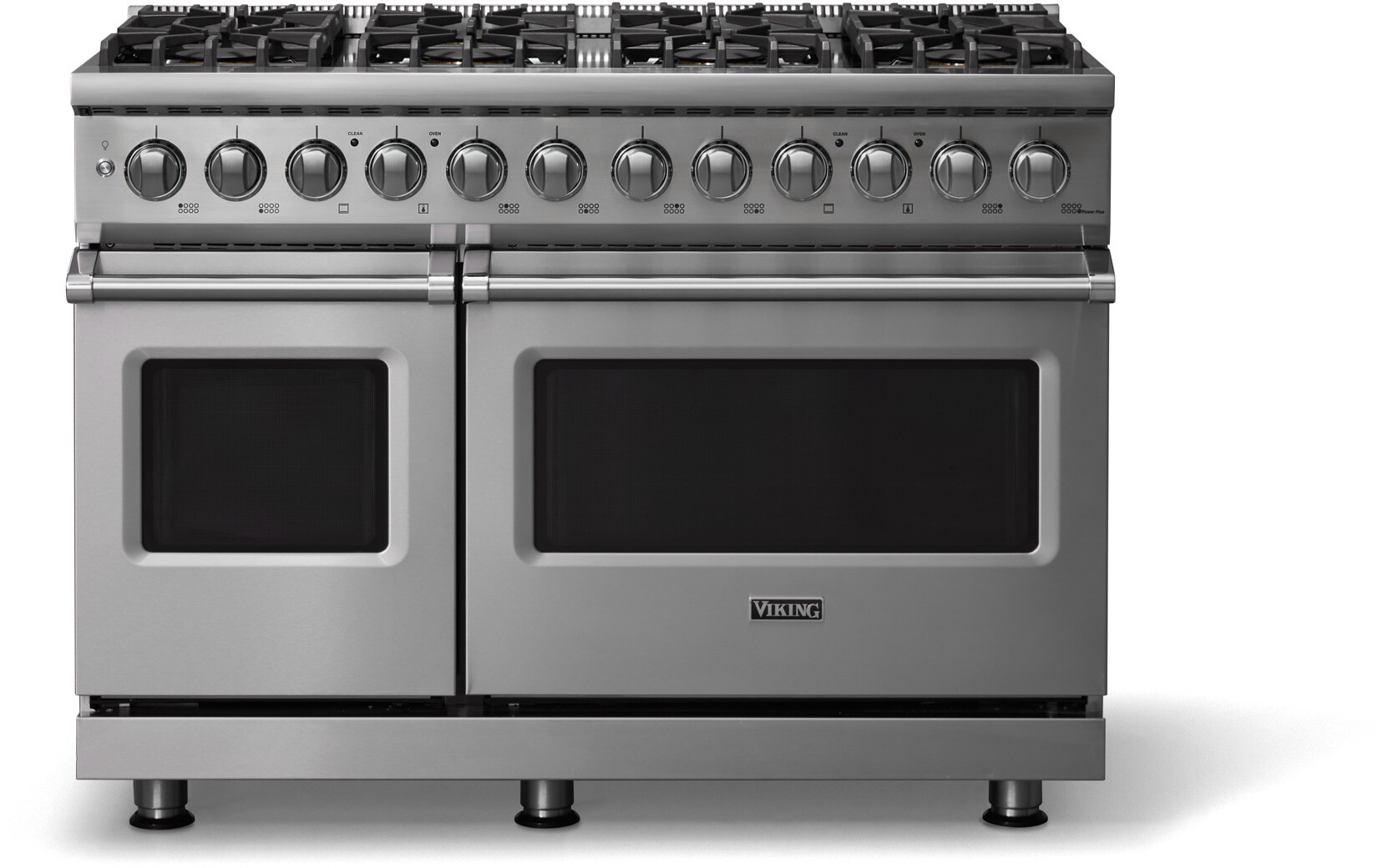 Viking VDR54848BSS 5-Series 48 inch Freestanding Dual Fuel Range with 8 Burners, 7.3 cu. ft. Oven Capacity, VSH Pro Sealed Burner System and Self-Cleaning (Stainless Steel, Polished Chrome, Natural Gas)