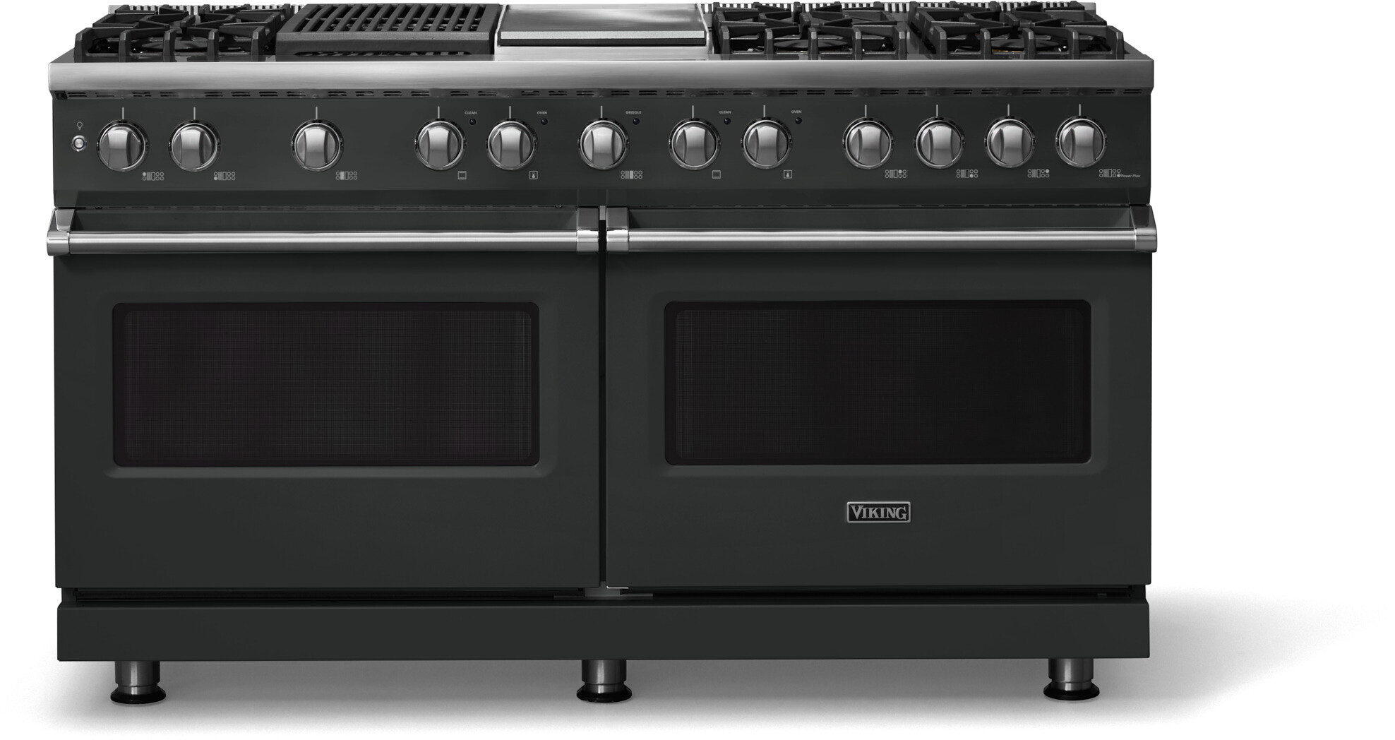 Viking VDR56046GQANLP 5-Series 60 inch Freestanding Dual Fuel Range with 6 Burners, Griddle, Grill, 9.4 cu. ft. Oven Capacity, VSH Pro Sealed Burner System and Self-Cleaning (Antique Bronze, Polished Chrome, Liquid Propane)