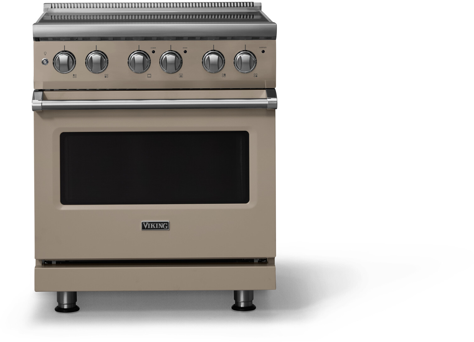 Viking VER53044BNA 5-Series 30 inch Freestanding Electric Range with 4 Elements, 4.7 cu. ft. Oven Capacity, QuickCook Surface Elements and Vari-Speed Dual Flow Convection System (Nantucket, Polished Chrome)