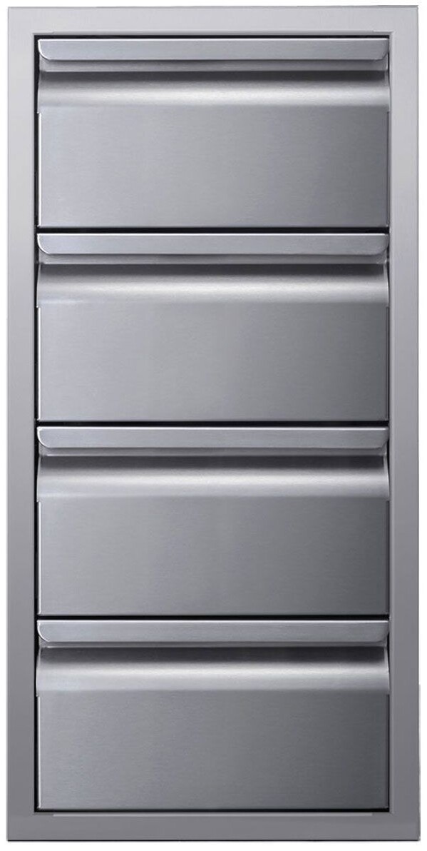 Memphis Grills VGC15DB4 15 inch Four Drawer Stack in Stainless Steel