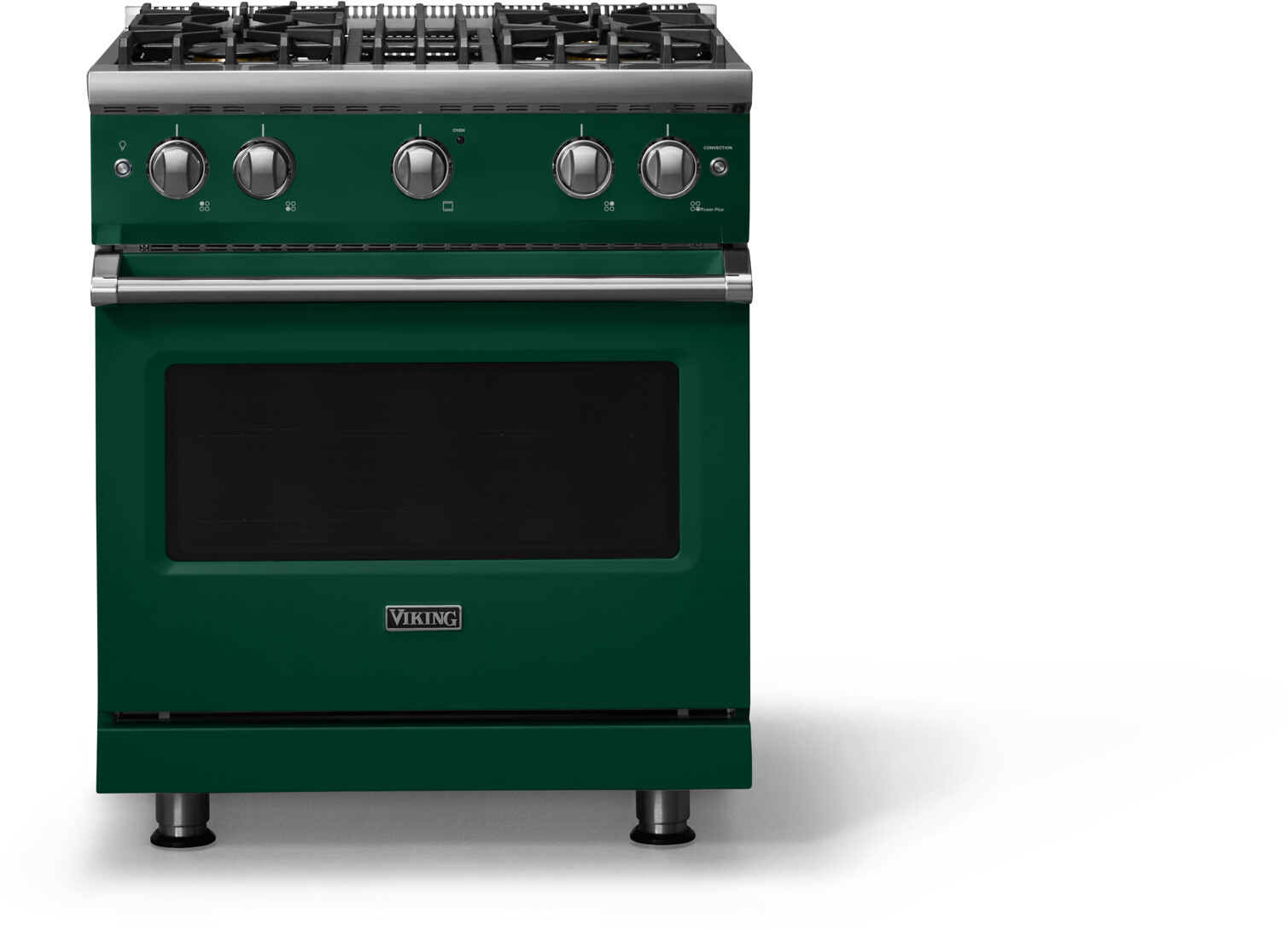 Viking VGR53044BIVLP 5-Series 30 inch Freestanding Gas Range with 4 Sealed Burners, 4 cu. ft. Oven Capacity, VSH Pro Sealed Burner System and Gourmet-Glo Infrared Broiler (Ivy, Polished Chrome, Liquid Propane)