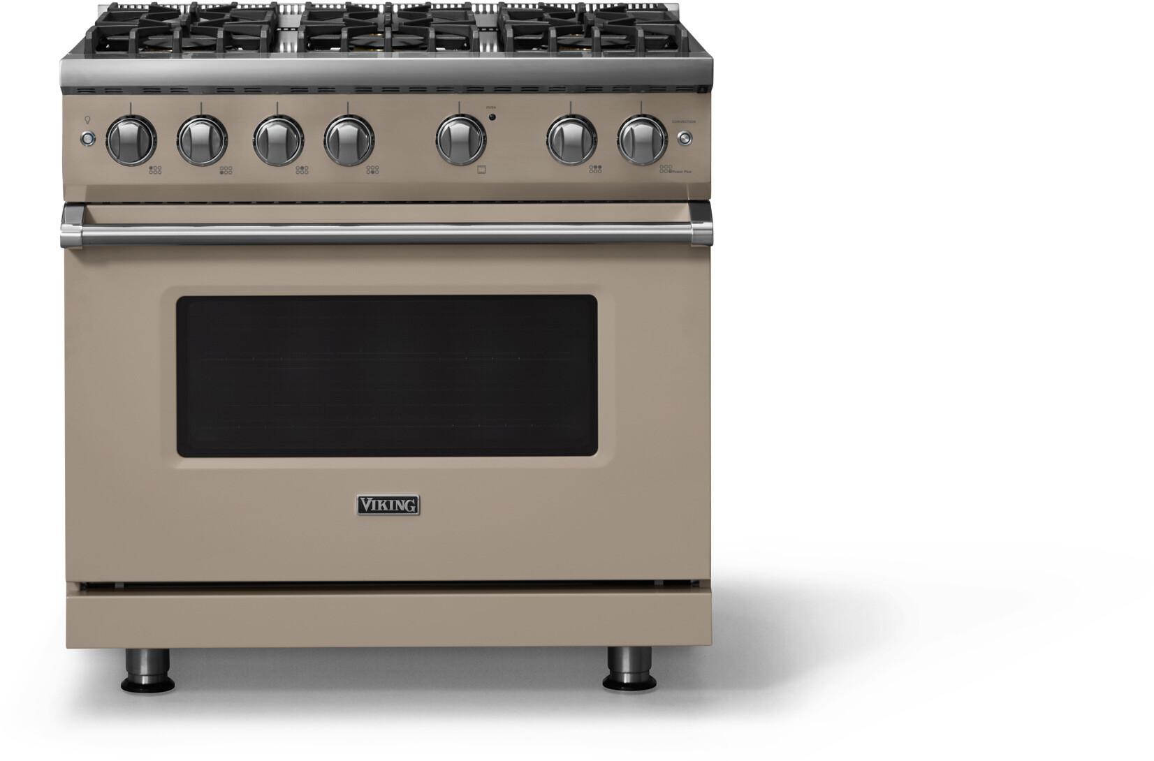 Viking VGR53646BNALP 5-Series 36 inch Freestanding Gas Range with 6 Sealed Burners, 5.1 cu. ft. Oven Capacity, VSH Pro Sealed Burner System and Gourmet-Glo Infrared Broiler (Nantucket, Polished Chrome, Liquid Propane)
