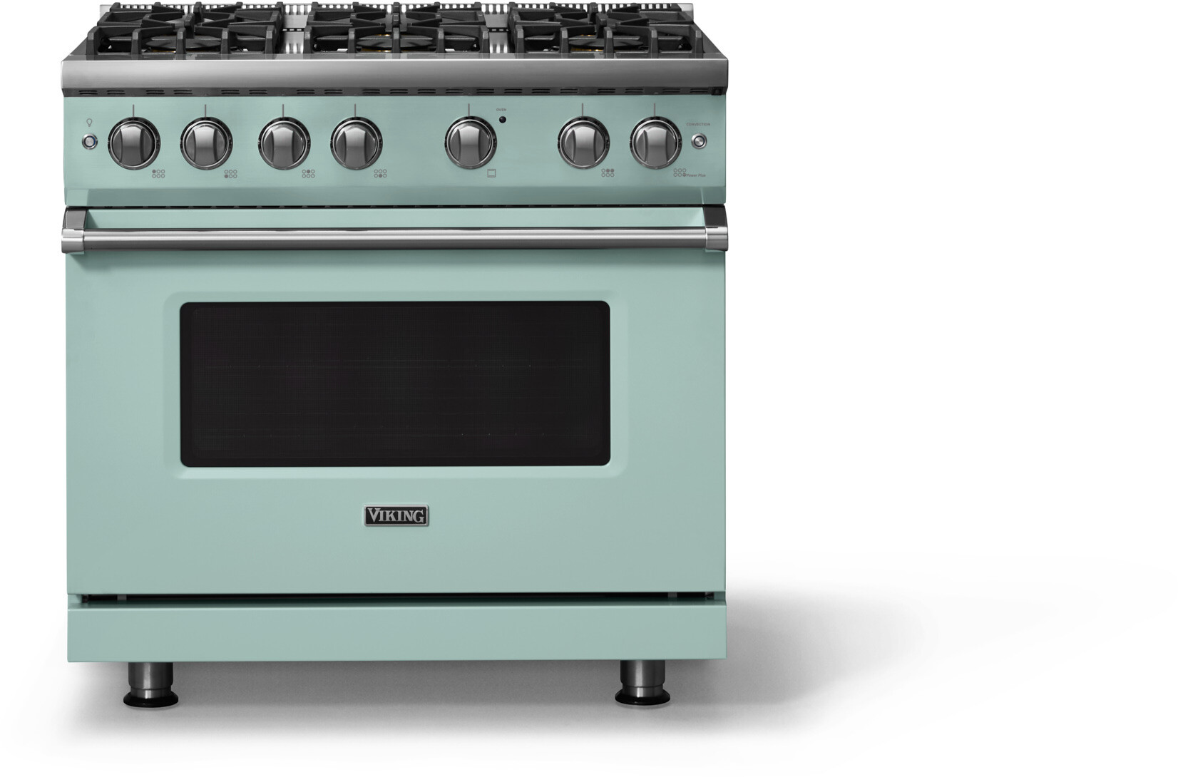 Viking VGR53646BSP 5-Series 36 inch Freestanding Gas Range with 6 Sealed Burners, 5.1 cu. ft. Oven Capacity, VSH Pro Sealed Burner System and Gourmet-Glo Infrared Broiler (Splash, Polished Chrome, Natural Gas)
