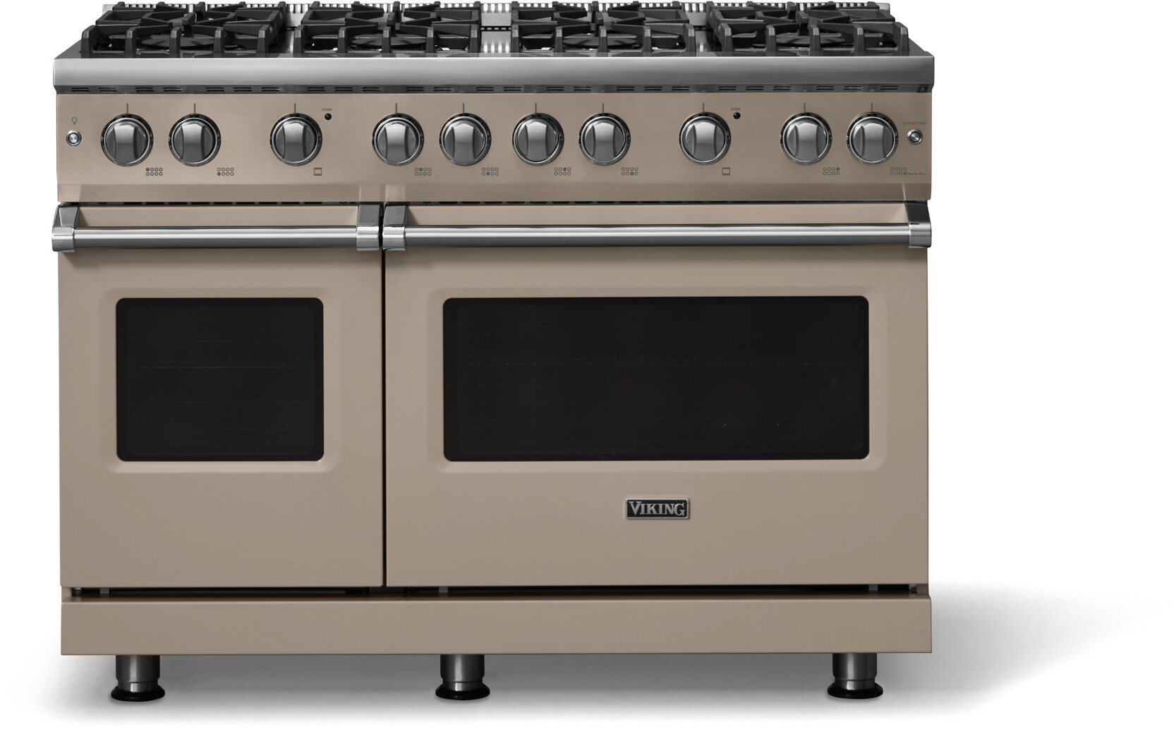 Viking VGR54848BNA 5-Series 48 inch Freestanding Gas Range with 8 Sealed Burners, 6.1 cu. ft. Oven Capacity, VSH Pro Sealed Burner System and Gourmet-Glo Infrared Broiler (Nantucket, Polished Chrome, Natural Gas)