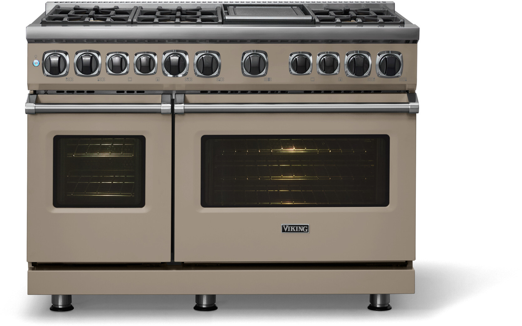 Viking VDR74826GNALP 7 Series 48 inch Dual Fuel Range with 6 Sealed Elevation Burners and Griddle, 7.3 cu. ft. Total Oven Capacity, Self-Clean, Gourmet-Glo Infrared Broiler  (Nantucket, Liquid Propane)