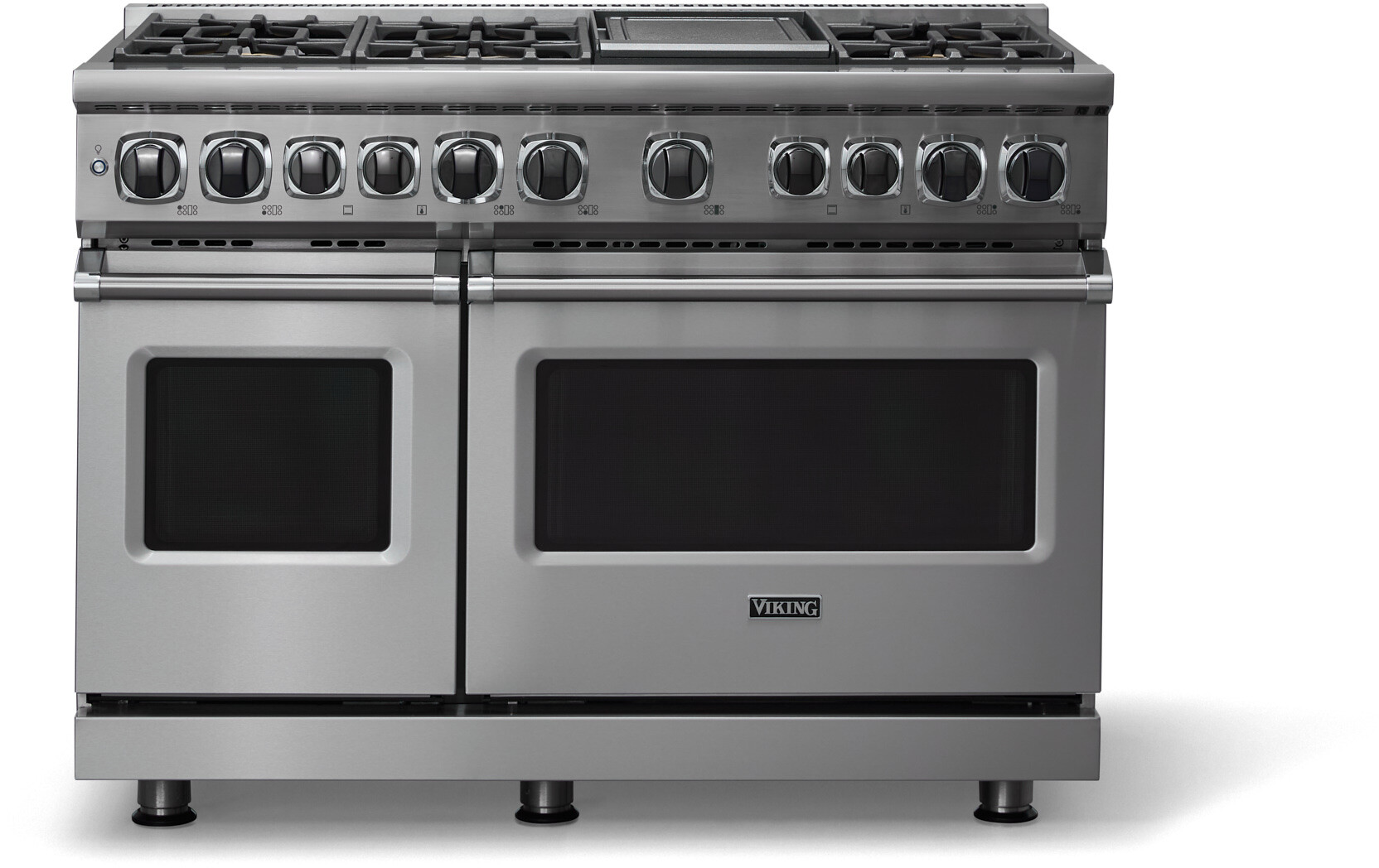 Viking VDR74826GSSLP 7 Series 48 inch Dual Fuel Range with 6 Sealed Elevation Burners and Griddle, 7.3 cu. ft. Total Oven Capacity, Self-Clean, Gourmet-Glo Infrared Broiler  (Stainless Steel, Liquid Propane)