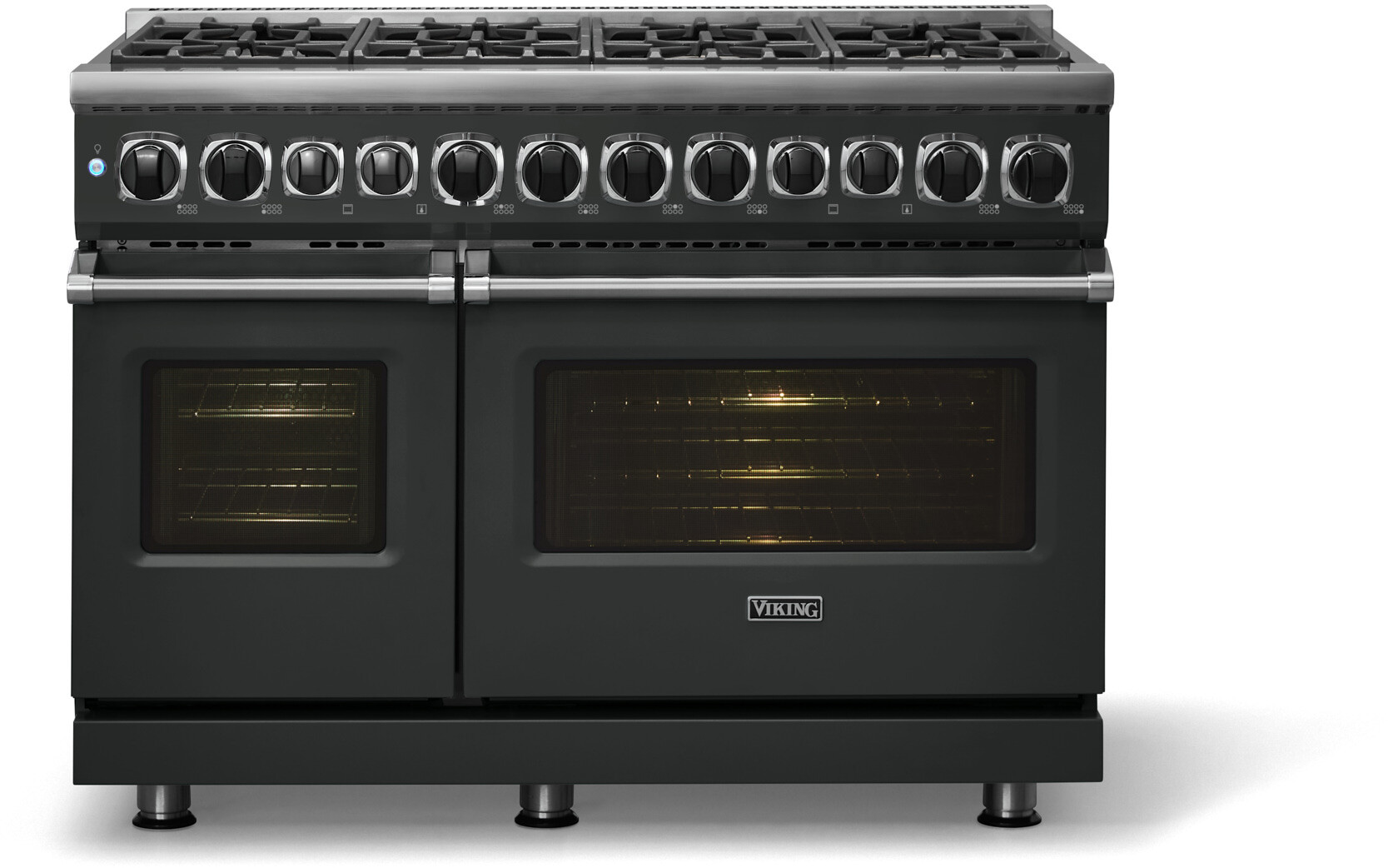 Viking VDR74828BANLP 7 Series 48 inch Dual Fuel Range with 8 Sealed Elevation Burners, 7.3 cu. ft. Total Oven Capacity, Self Clean Oven, Gourmet-Glo Infrared Broiler (Antique Bronze, Liquid Propane)