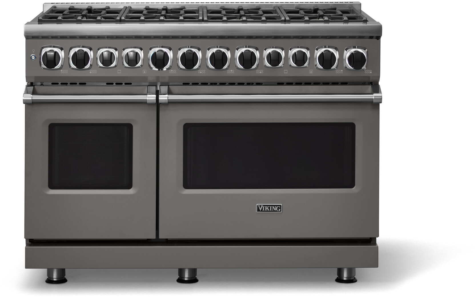 Viking VDR74828BDGLP 7 Series 48 inch Dual Fuel Range with 8 Sealed Elevation Burners, 7.3 cu. ft. Total Oven Capacity, Self Clean Oven, Gourmet-Glo Infrared Broiler (Damascus Grey, Liquid Propane)