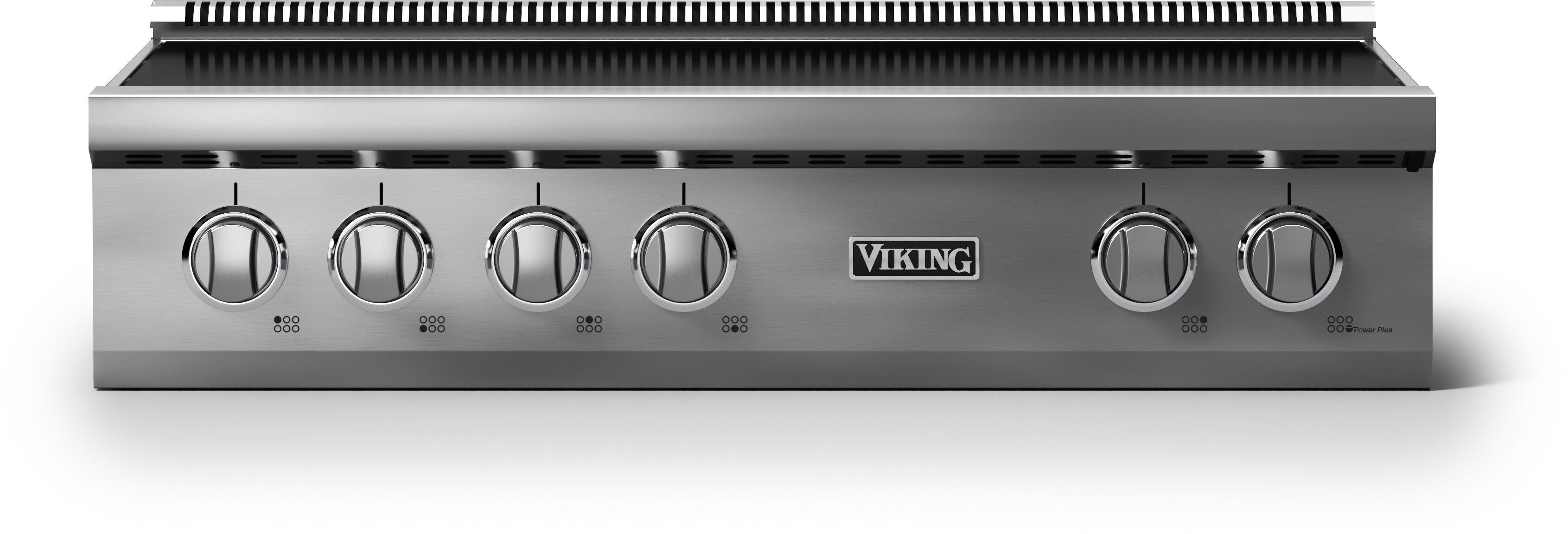 Viking VERT53646BSS 5-Series 36 inch Electric Rangetop with 6 Elements, QuickCook Surface Elements, SoftLit LED lights and 800-Watt Bridge Element in Stainless Steel (Polished Chrome)