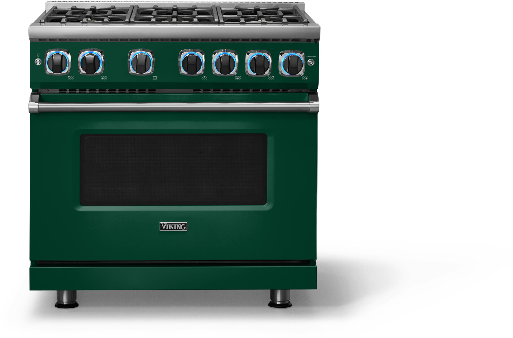 Viking VGR73626BIVLP 7 Series 36 inch Freestanding Gas Range with 6 Sealed Elevation Burners, 5.1 cu. ft. Oven Capacity, Gourmet-Glo Gas Infrared Broiler  (Ivy, Liquid Propane)