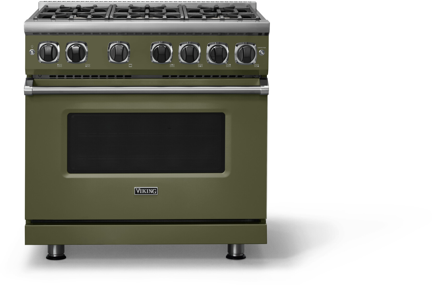 Viking VGR73626BMALP 7 Series 36 inch Freestanding Gas Range with 6 Sealed Elevation Burners, 5.1 cu. ft. Oven Capacity, Gourmet-Glo Gas Infrared Broiler  (Martini, Liquid Propane)