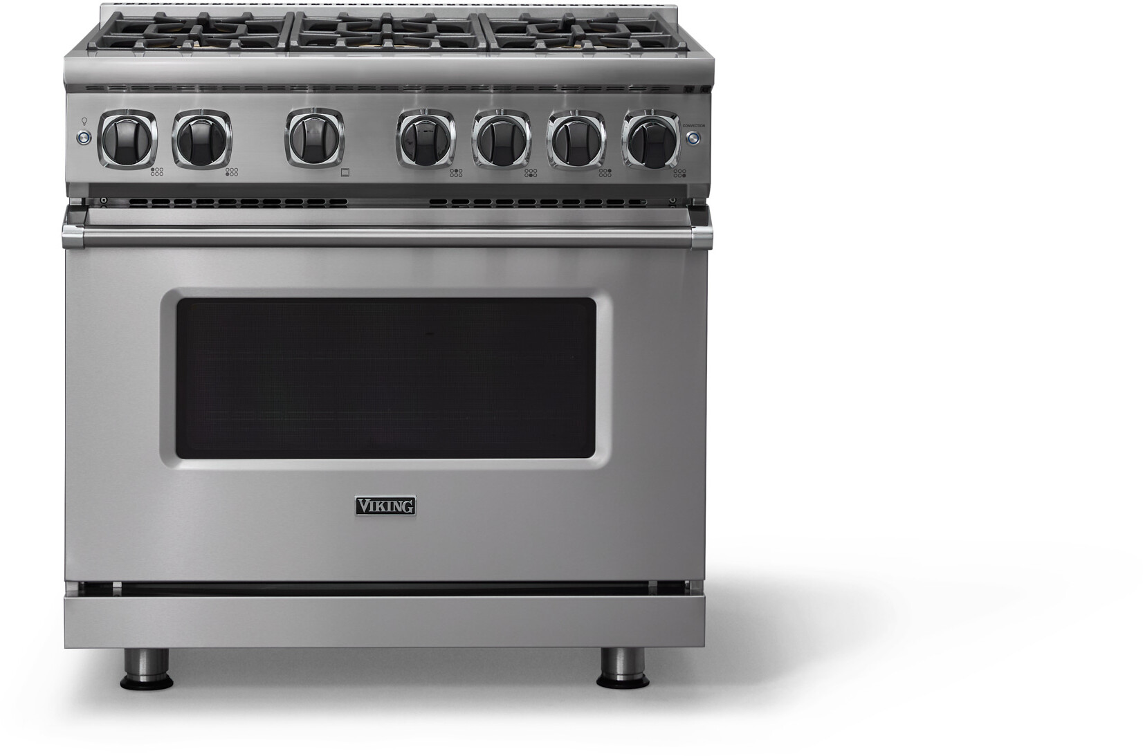 Viking VGR73626BSS 7 Series 36 inch Freestanding Gas Range with 6 Sealed Elevation Burners, 5.1 cu. ft. Oven Capacity, Gourmet-Glo Gas Infrared Broiler  (Stainless Steel, Natural Gas)