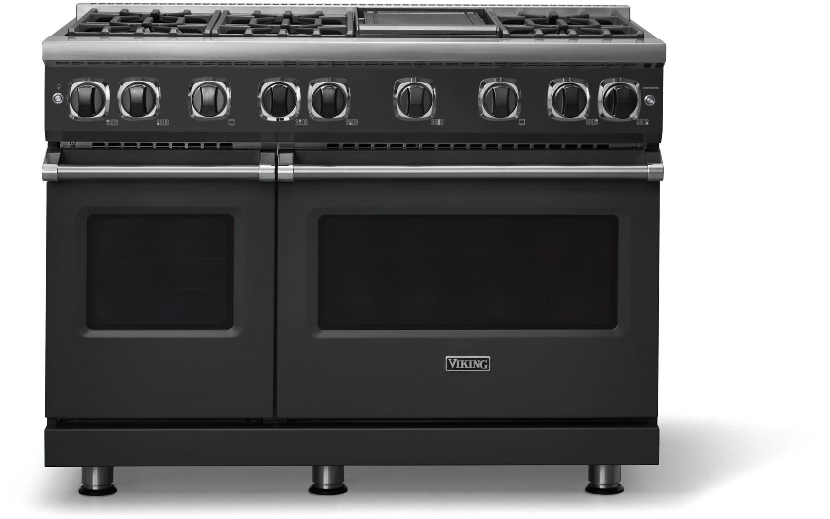 Viking VGR74826GANLP 7 Series 48 inch Sealed Burner Gas Range with 6 Elevation Burners and Griddle, 6.1 cu. ft. Total Oven Capacity, Gourmet-Glo Gas Infrared Broiler (Antique Bronze, Liquid Propane)