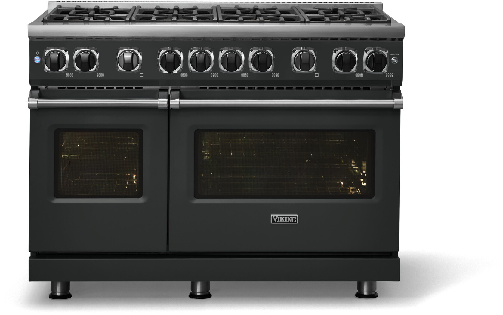Viking VGR74828BANLP 7 Series 48 inch Freestanding Gas Range with 8 Sealed Elevation Burners, 6.1 cu. ft. Oven Capacity, Gourmet-Glo Gas Infrared Broiler (Antique Bronze, Liquid Propane)