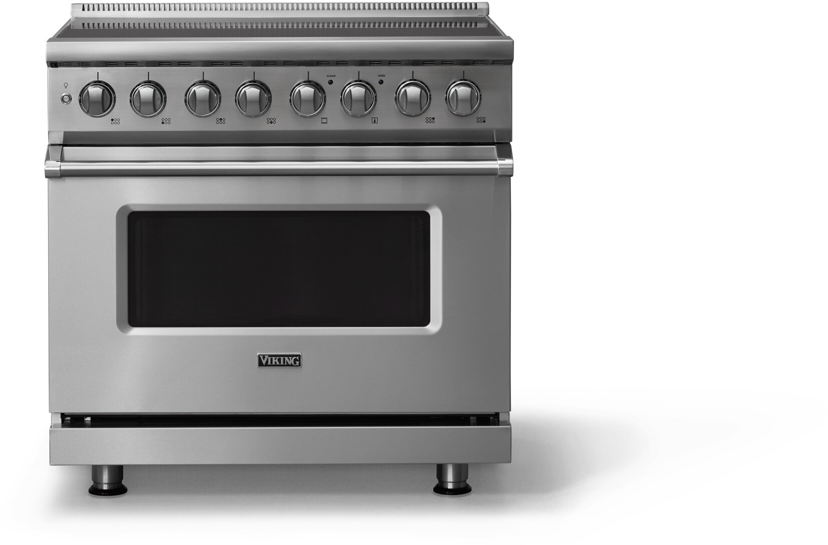Viking VIR53646BSS 5-Series 36 inch Freestanding Induction Range with 6 Elements, 5.6 cu. ft. Oven Capacity, MagneQuick Induction Power Generators and Vari-Speed Dual Flow Convection System (Stainless Steel, Polished Chrome)