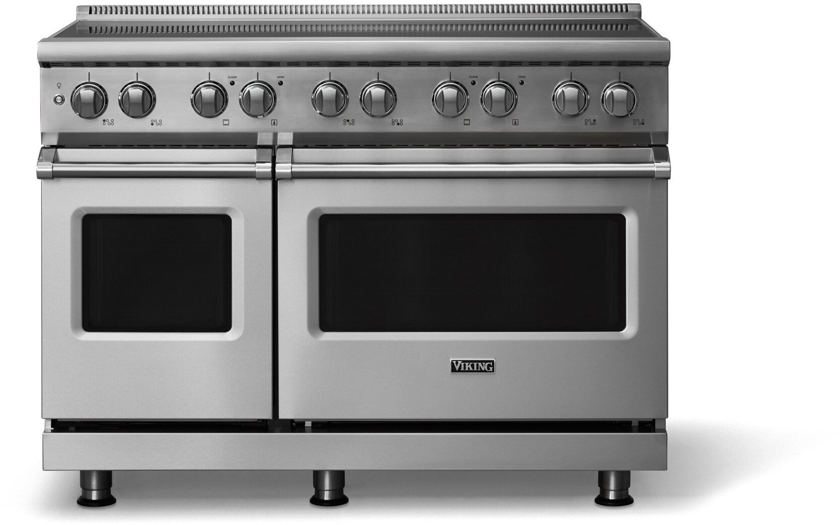 Viking VIR54846BSS 5-Series 48 inch Freestanding Induction Range with 6 Elements, 7.3 cu. ft. Oven Capacity, MagneQuick Induction Power Generators and Vari-Speed Dual Flow Convection System (Stainless Steel, Polished Chrome)