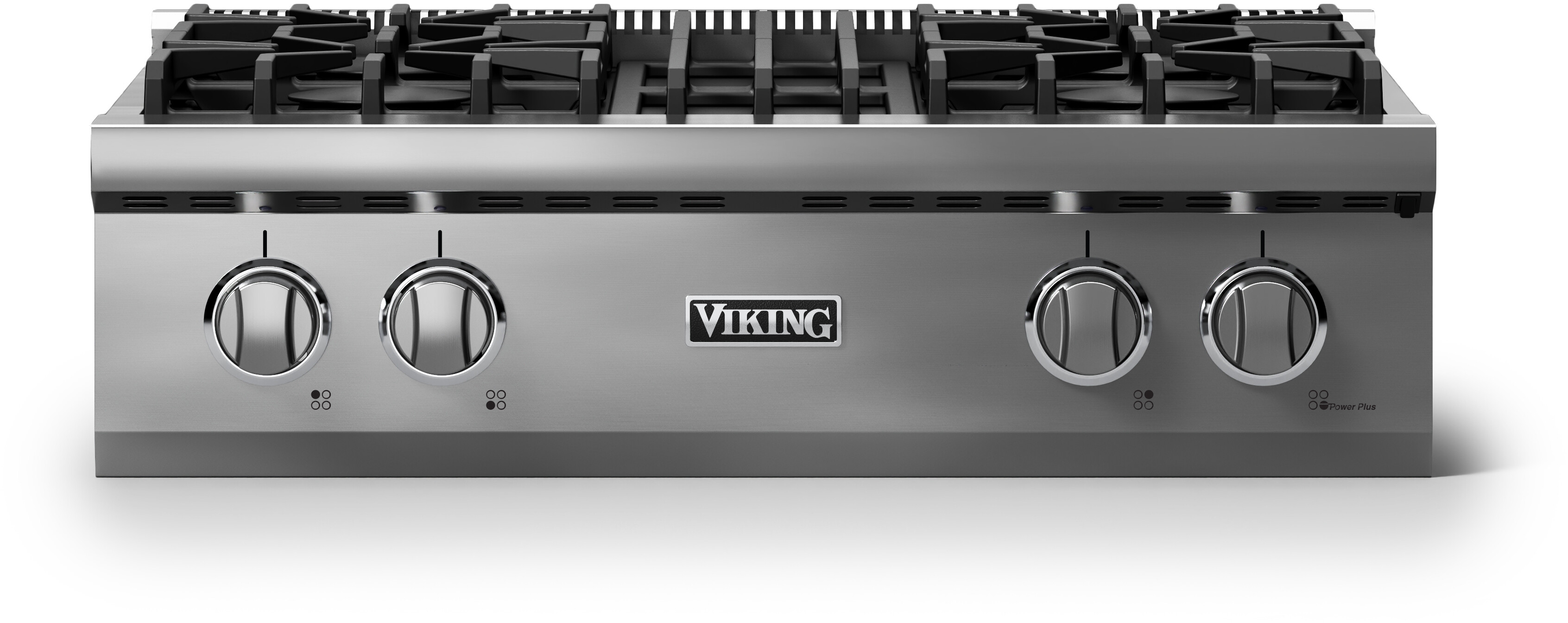 Viking VRT53044BSS 5-Series 30 inch Gas Rangetop with 4 Sealed Burners, VariSimmer Setting,  SureSpark Ignition System and SoftLit LED Lights in Stainless Steel (Polished Chrome, Natural Gas)