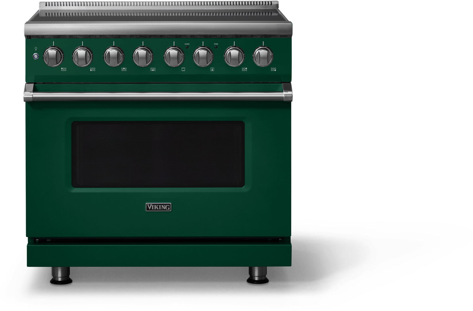 Viking VIR53646BIV 5-Series 36 inch Freestanding Induction Range with 6 Elements, 5.6 cu. ft. Oven Capacity, MagneQuick Induction Power Generators and Vari-Speed Dual Flow Convection System (Ivy, Polished Chrome)