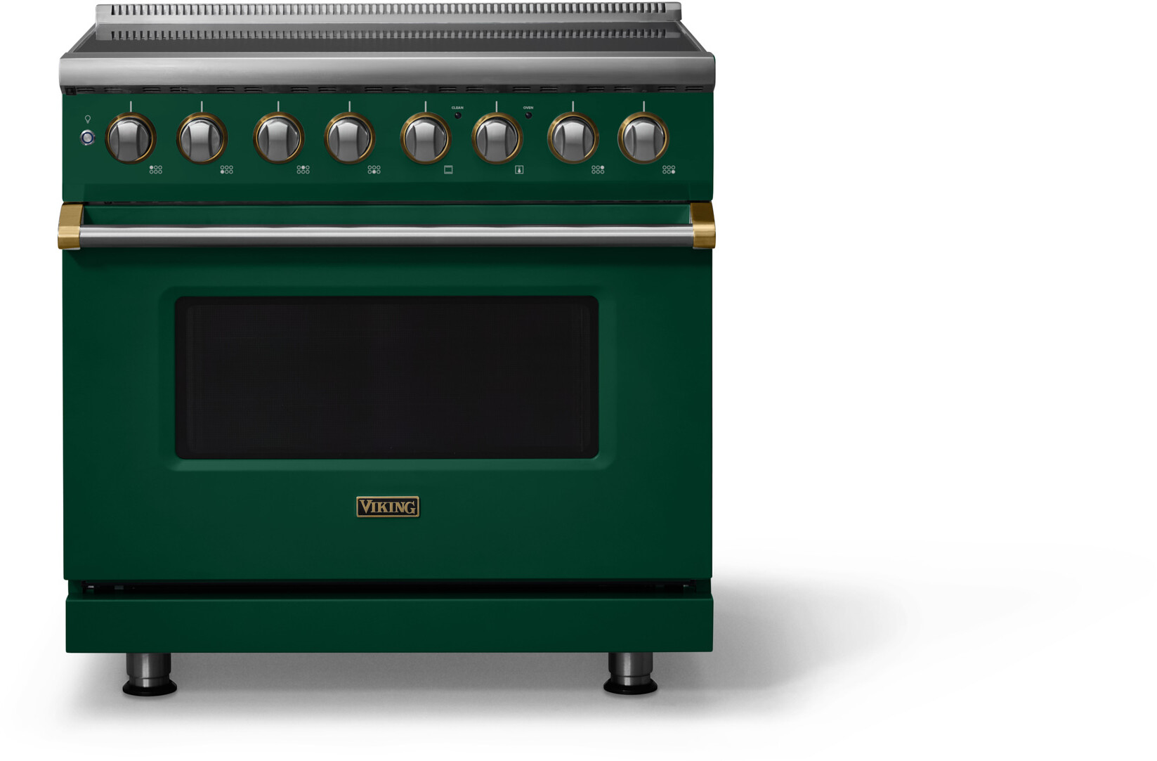Viking VIR53646BIVBB 5-Series 36 inch Freestanding Induction Range with 6 Elements, 5.6 cu. ft. Oven Capacity, MagneQuick Induction Power Generators and Vari-Speed Dual Flow Convection System (Ivy, Brushed Brass)